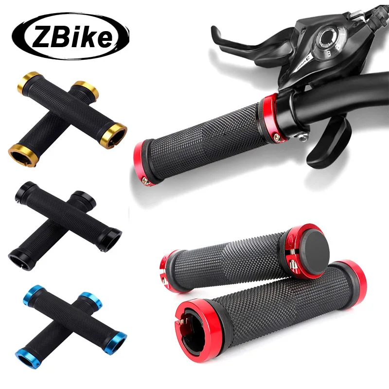 Bike Handlebar Grips Bicycle MTB Rubber Non-slip Bilateral Lock Cycling Bmx