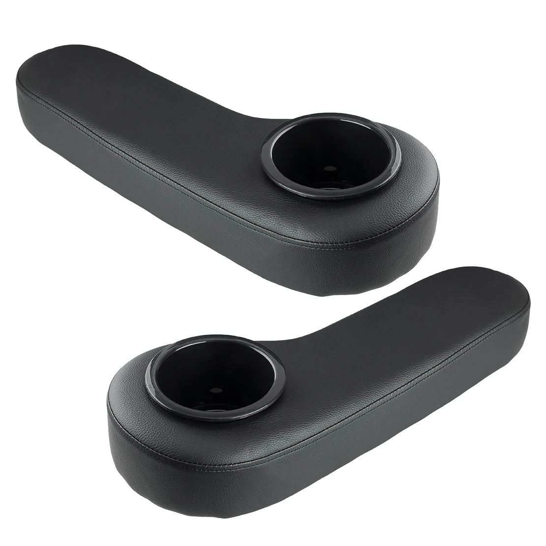 1 Paio Universale Sedile Posteriore Bracciolo Cuscino Portabicchieri Per Bevande Club Car Golf Cart Nero