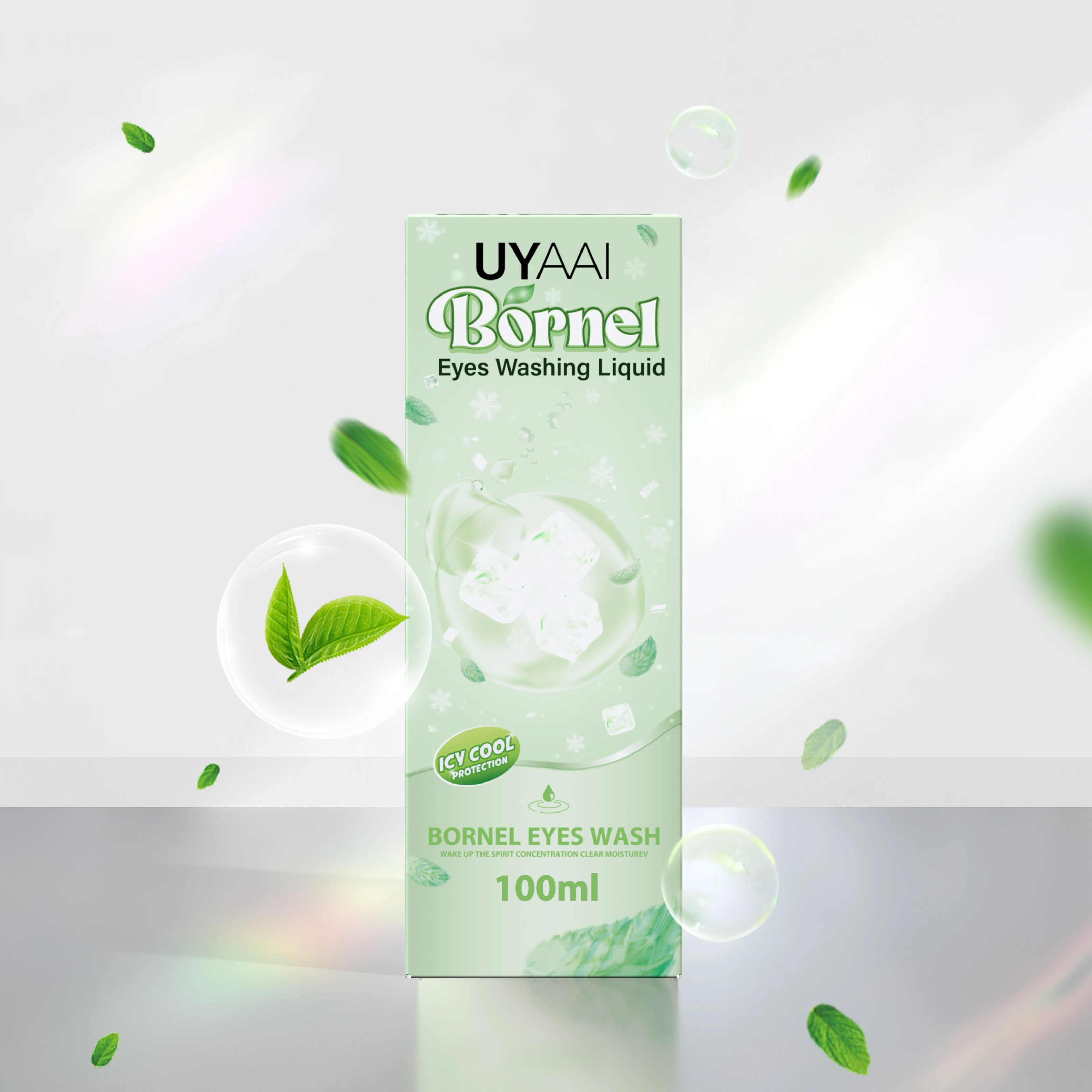 UYAAI 100ml Borneol Eyes Wash Liquid Icy Cool Feeling Clean The Eyes Eye Health Clear Moisture Usage And Dosage borneol eyes wash liquid