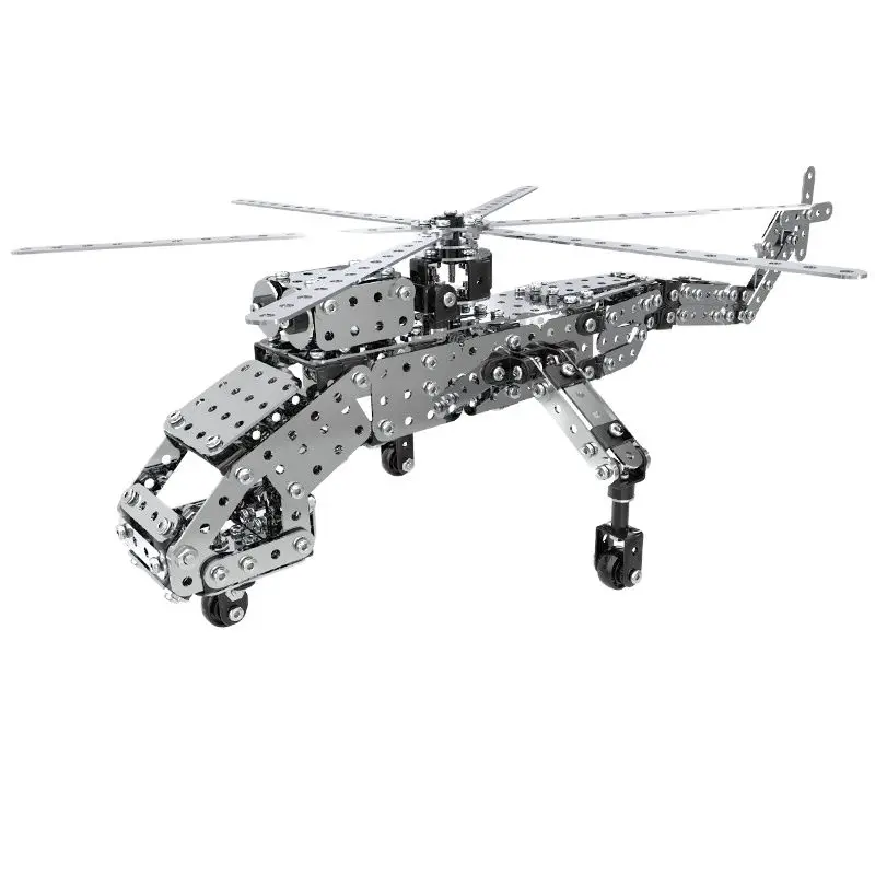 3D metal puzzles, precision assembly, military enthusiasts lifting helicopter models, birthday gifts/model decorations
