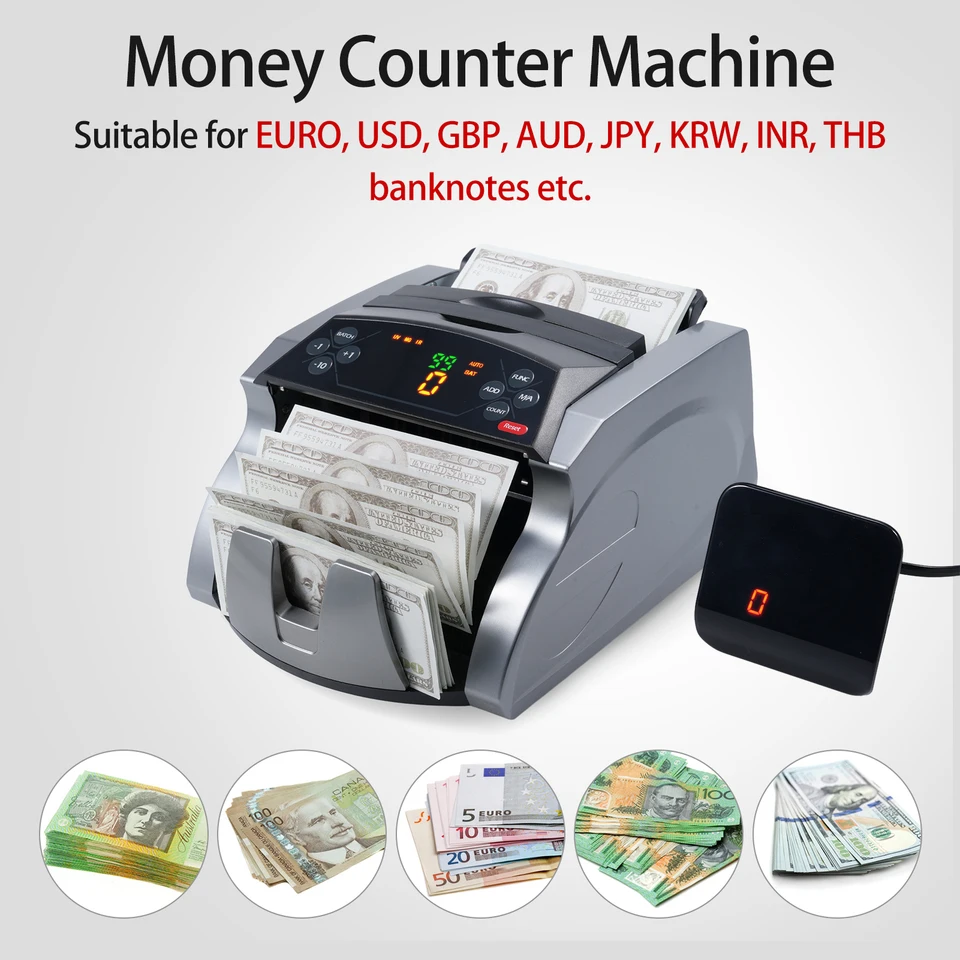Money Counter Machine Counterfeit Bill Detector with UV MG IR Detection  Automatic Money Detection Fast Counting for EURO/USD/KRW - AliExpress