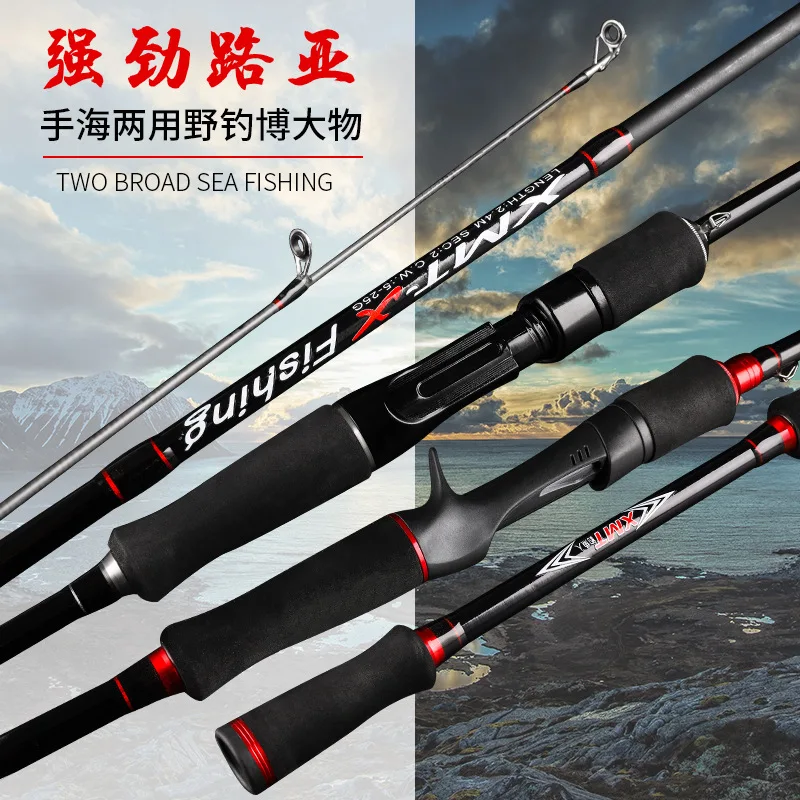 High Quality 2021 New 1.8m 2.1m 2.4m Spinning Fishing Rod 2 Tips ML/M