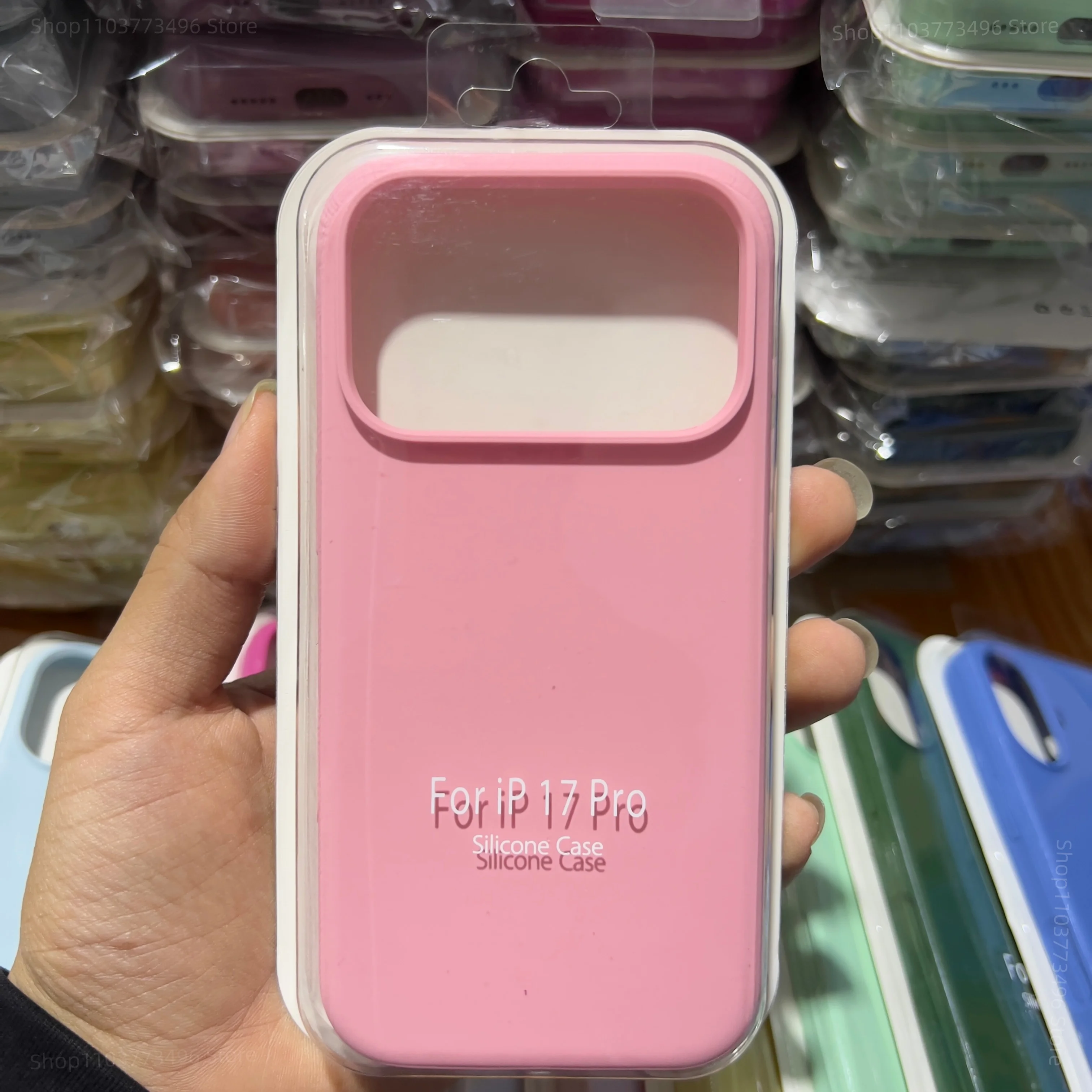 ตัวเลือกสินค้า เคสซิลิโคนนุ่ม สัมผัสเหมือนผิวจริง สำหรับ iPhone 17 Pro Max สีลูกกวาด