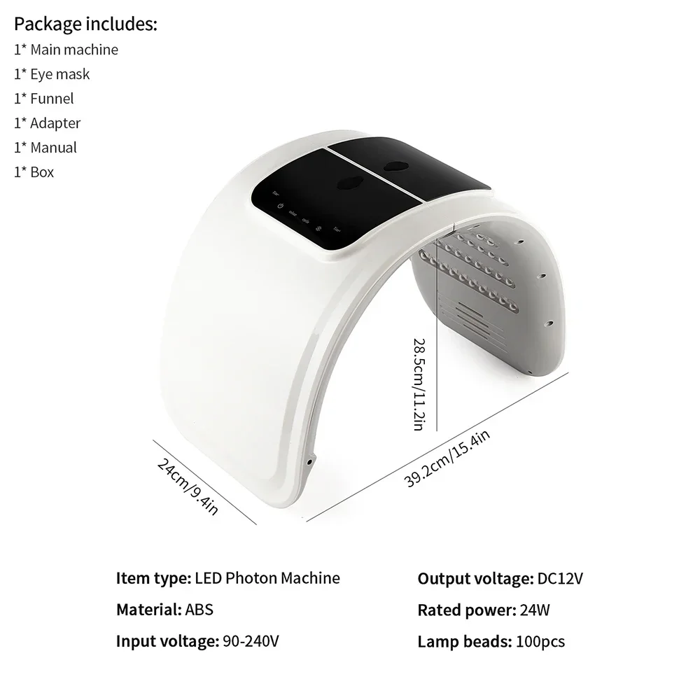 7 Color PDT Led Mask with Facial Spray Light Therapy LED Facial Mask Beauty Rejuvenation Acne Remover Anti Wrinkle