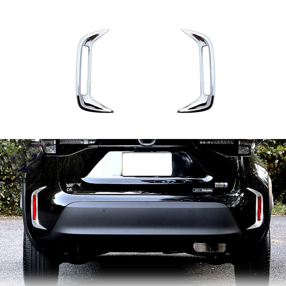

For Toyota Yaris Cross 2020 2021 Car exterior decoration front and rear bumpers fog lights hrome plated decorative bright frame