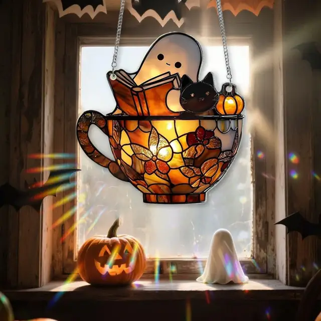 Ghost Book Suncatcher 2
