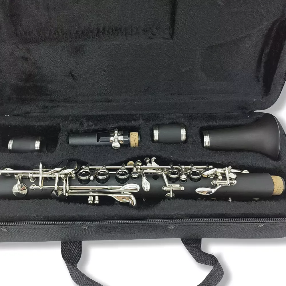 Ebonite Eb Key Clarinet-Professional, E flat, Black, 2 Barrels, Good Sound