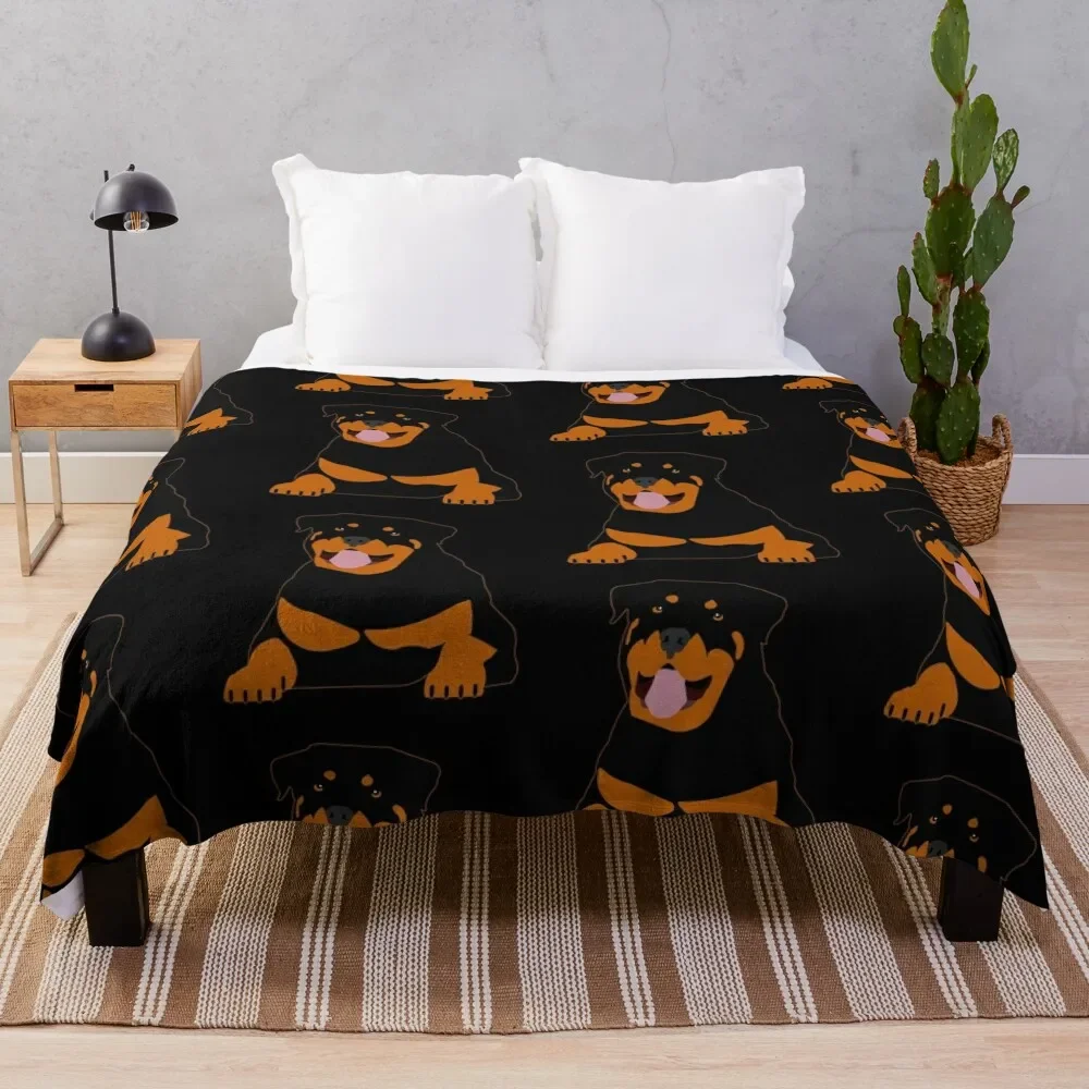 

Rottie Throw Blanket Nap Fluffy Shaggy Blankets