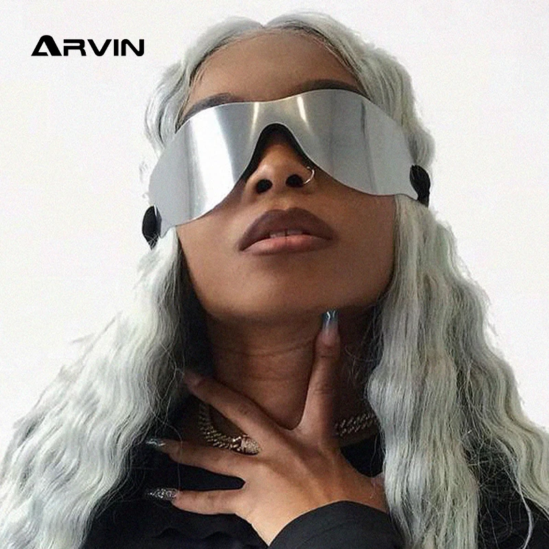 

New Luxury Brand Punk Rimless Sunglasses Women Men Y2K Sports Sun Glass for Ladies Oversized Shield Goggle Shades Eyewear