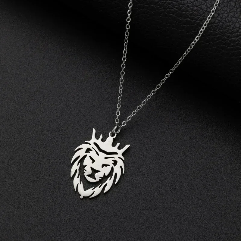 Collane Con Testa Totem Di Lupo, Tigre, Leone, Orso, Testa Di Animale, Collane Con Ciondolo Da Uomo In Acciaio Inossidabile Per Donna - 14