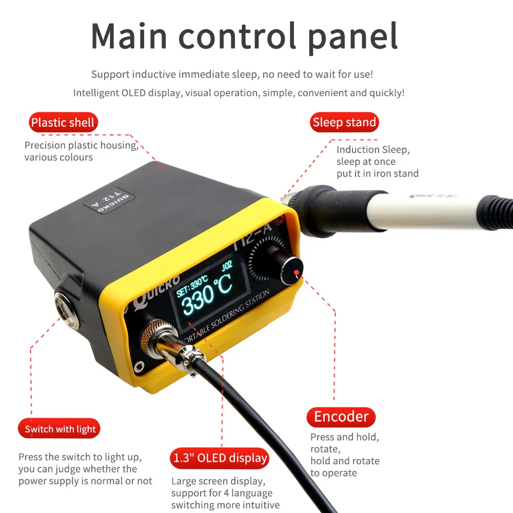 STM32 V3 T12-A Cordless Soldering Station Solder Iron for Dewalt/Makita/Milwaukee/Devon Li-ion Battery 18/20V Max for DIY Repair 4