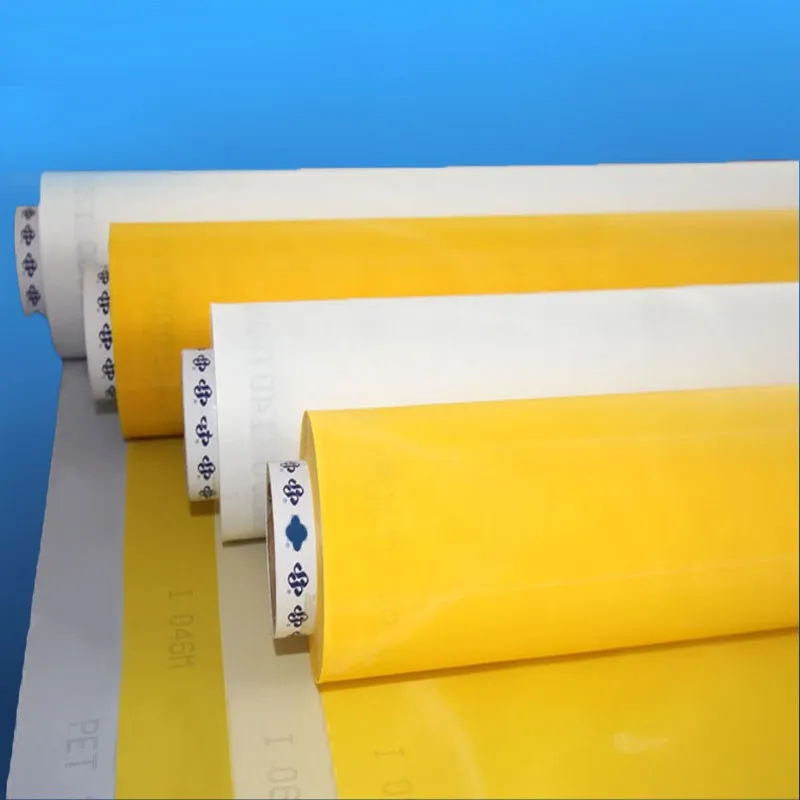 127cm Width 80/100/120/150/180/200/250/300/350Mesh White Polyester Silk Screen Printing Mesh Fiber Screen Mesh Pcb Printing silk screen printing mesh