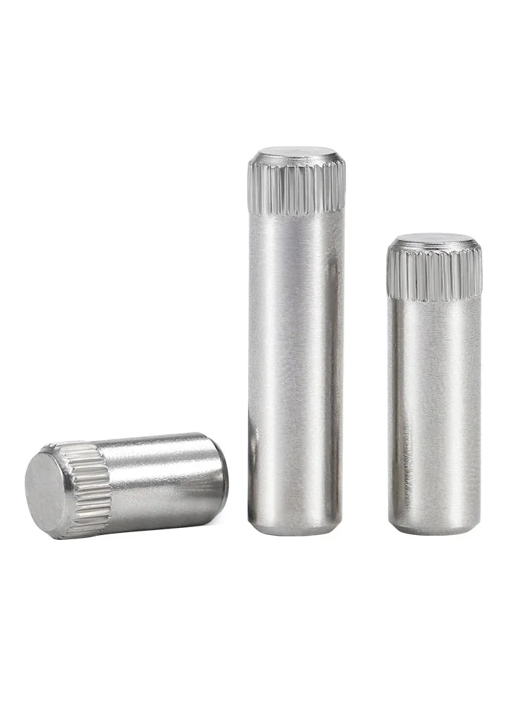 5~50pcs Knurled Dowel M1.5 M2 M2.5 M3 M4 M5 M6M8 304 Stainless Steel Cylindrical Pin Shaft Pin Toy Connecting Rod Lock Hinge