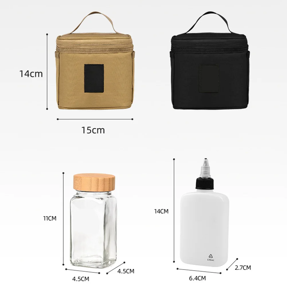 Transparent Glass Seasoning Bottle Set Portable Camping Seasoning Container For Picnic