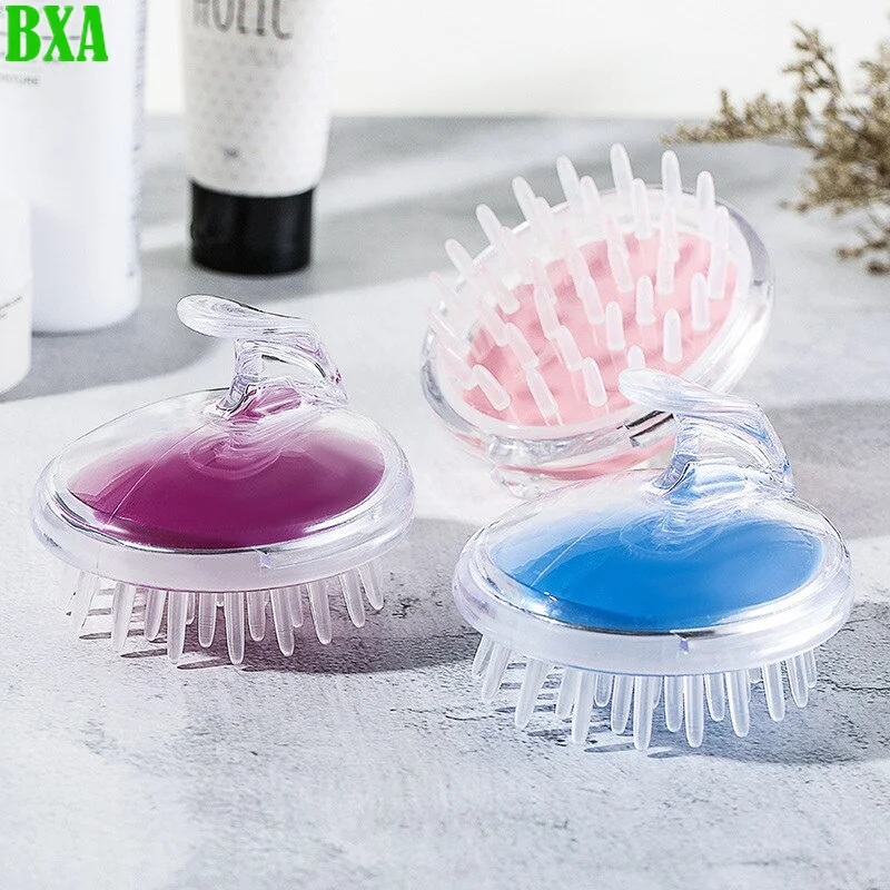 Silicone Washing Hair Brush Head Scalp Massage Comb Scalp Head Body Massage Brush Bath Spa Slimming Salon Hairdressing Tool