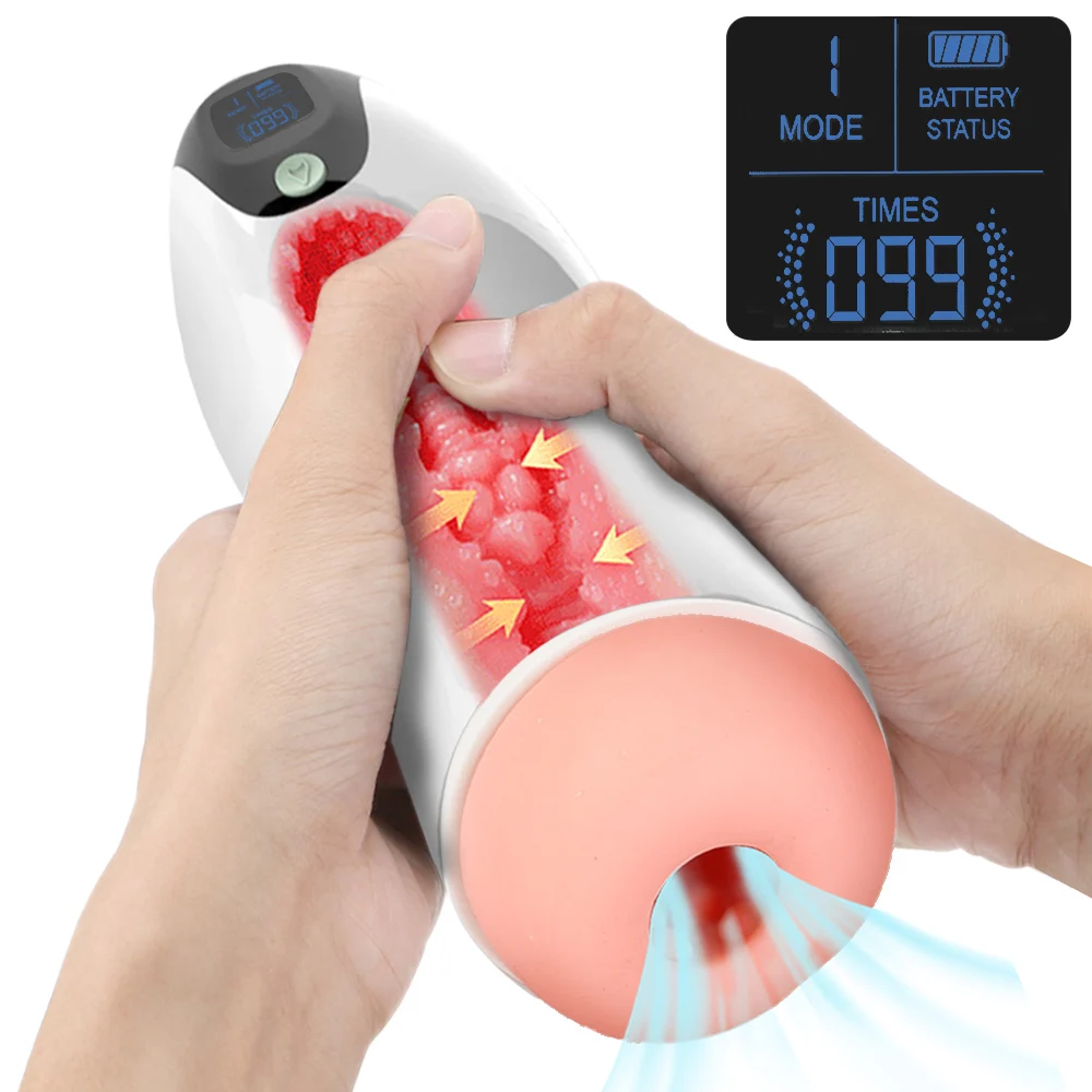 Automatisk masturbator för män med sug- och stödfunktion_voghion.com