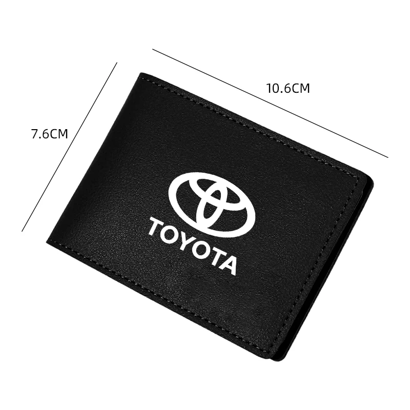자동차 운전 면허증 커버 스웨이드 안티 퍼 자동차 운전 서류 케이스 도요타 C-hr Prado Rav4 Yaris Hilux 용 신용 카드 홀더