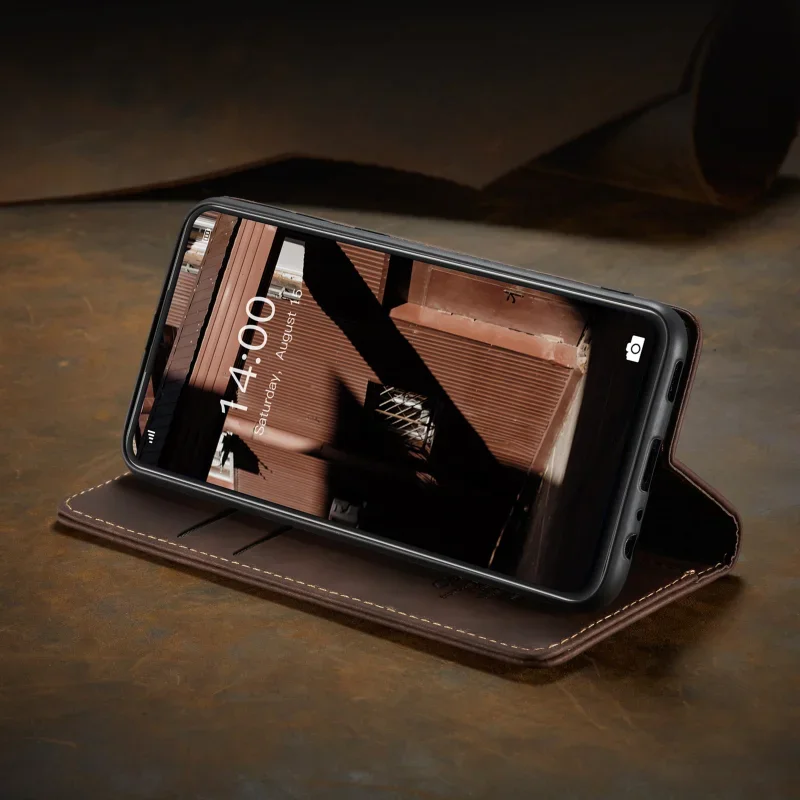 Premium Flip Wallet Case with Full Protection and Magnetic Closure - Slim Design with Card Holder