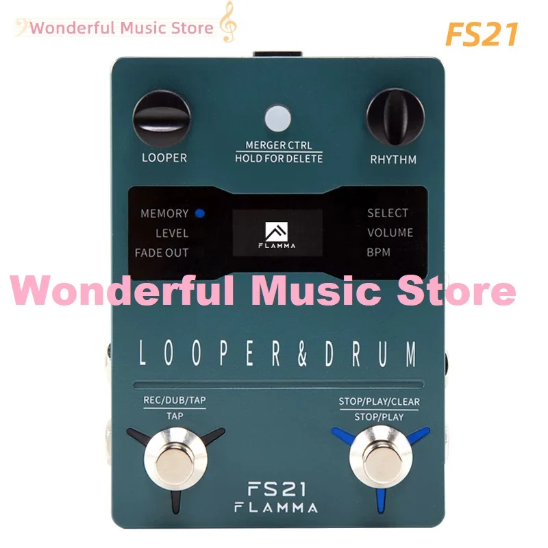 Flamma Fs21 Drum Machine Looper Guitar Effcts Pedal 160 Minutes Looper