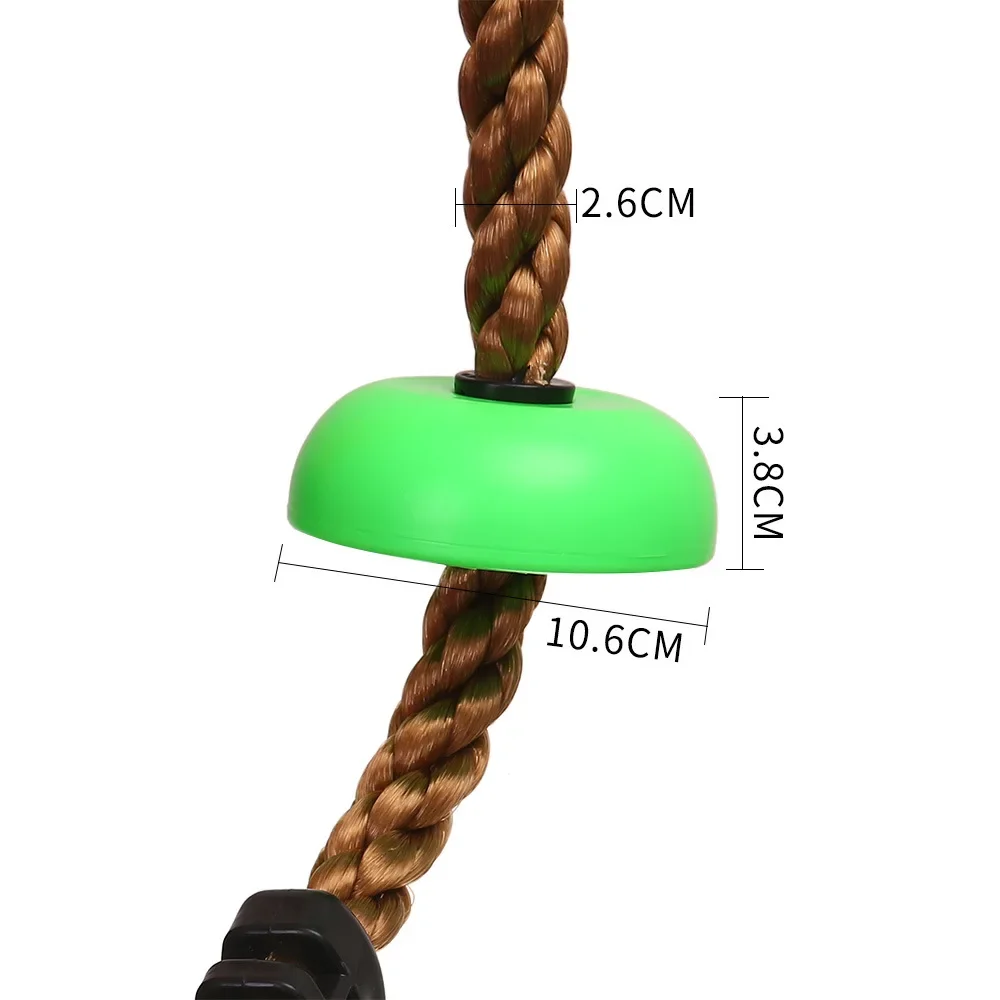 Jungle Gym Climbing Rope with Platforms and Disc Swing Seat Fitness Swing Set Fitness Equipment Toy Garden Outdoor Playground