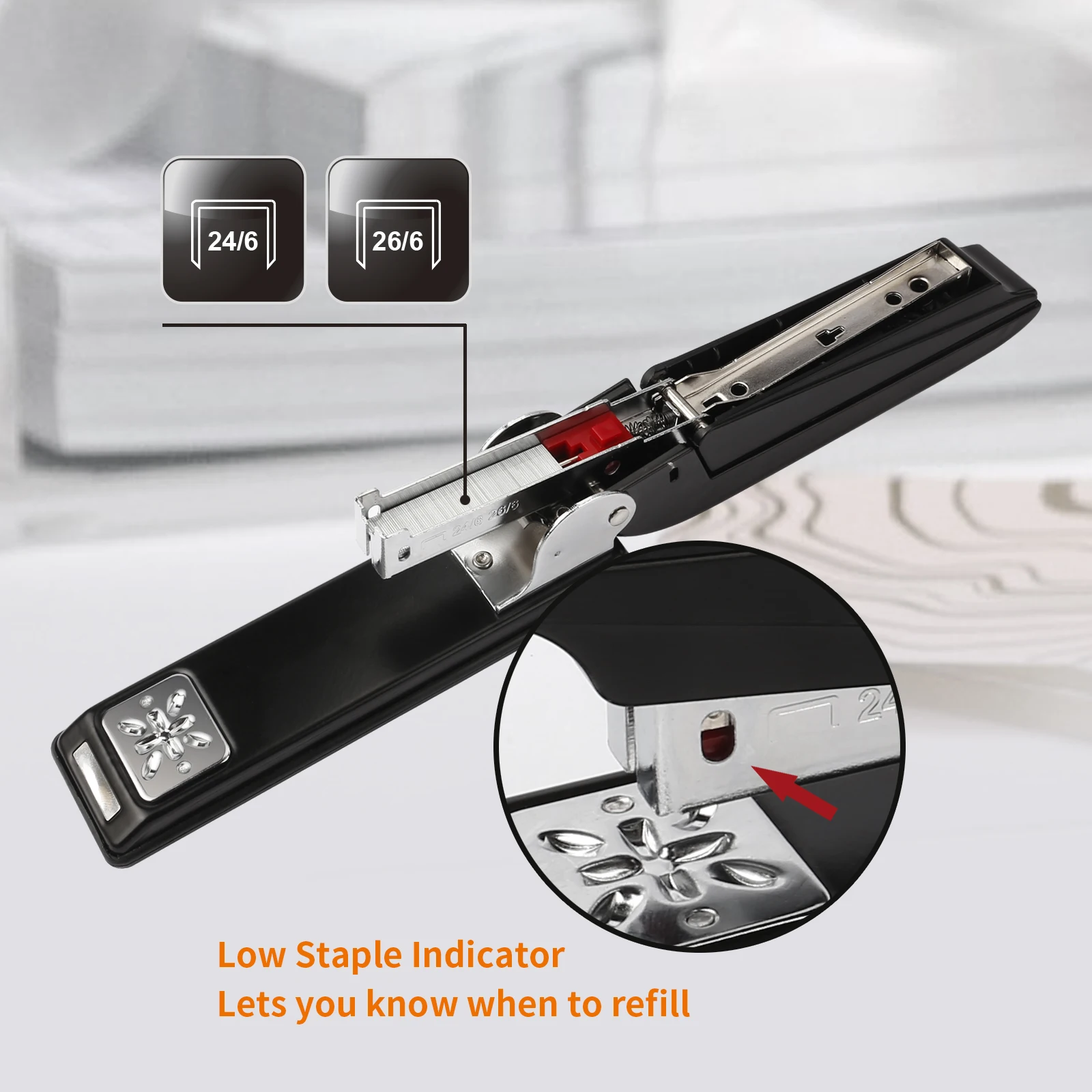 Eagle 360 Rotatable Metal Heavy Duty Stapler Swing-Arm Swivel Fit for Booklet Stapling School Office binding Supplies push stapler hand stapler metal stapler rotary stapler rotatable stapler