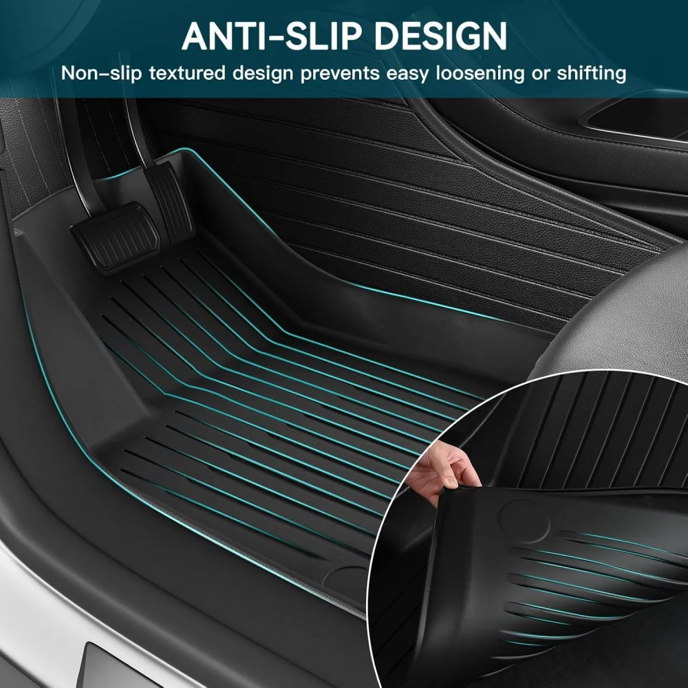 Somer Car Tappetini Anteriori Su Misura Per Tesla Model Y 2021-2025, Moquette Con Fondo Antiscivolo, Bandiera Italia