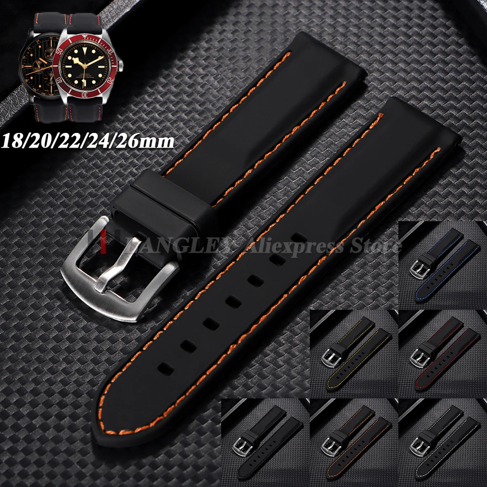 Versatile Waterproof Silicone Sport Watch Strap