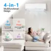 18000 BTU 230V 19 SEER Efficient Ductless Mini Split Inverter Plus System with Heat Pump and Dehumidification 24 Hour Timer 2