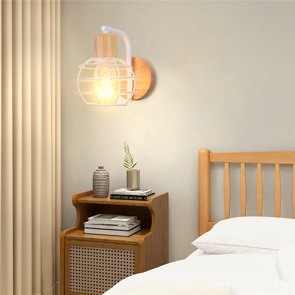 industrial wall lamp hardwired no switch