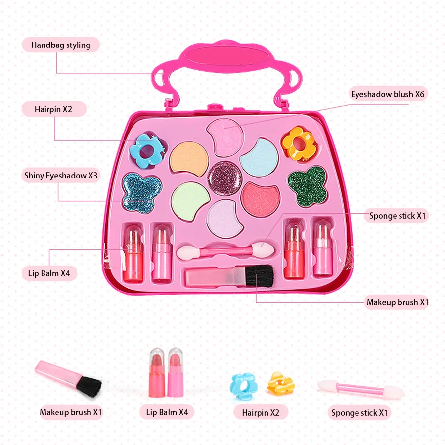 Kids Makeup Kit Girl Washable Kids Makeup Kit Girl Toys Real Little Girls Children Princess Play Makup makeup toy princess pretend toys cosmetics set