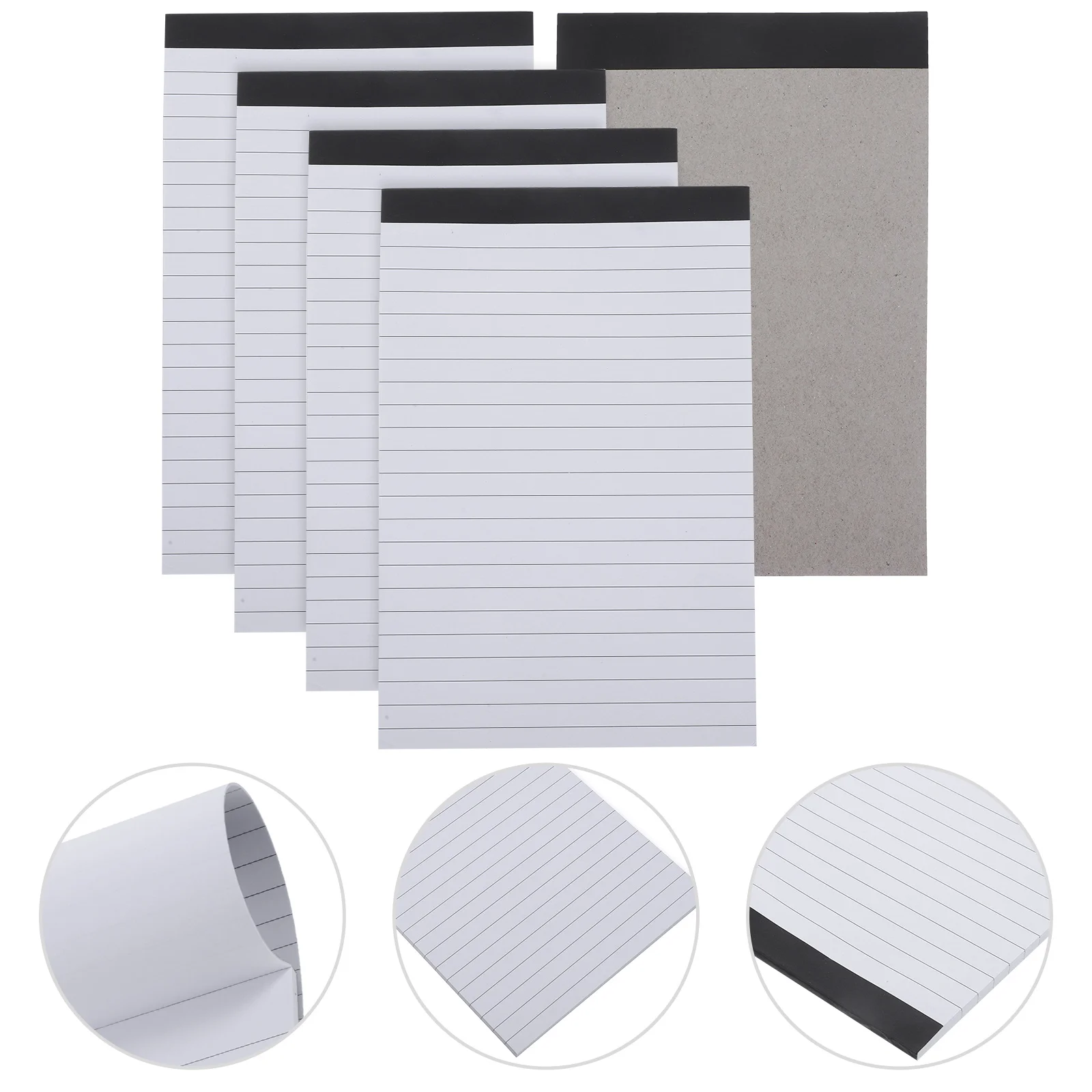 

Блокноты для офисных планшетов, 5 Книг, белые блокноты из бумаги с прямым зерном и царапинами