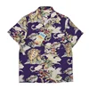 BOB DONG Aloha Shirt Mount Fuji & Animals Print Short-Sleeve Hawaiian Vacation Wear 1