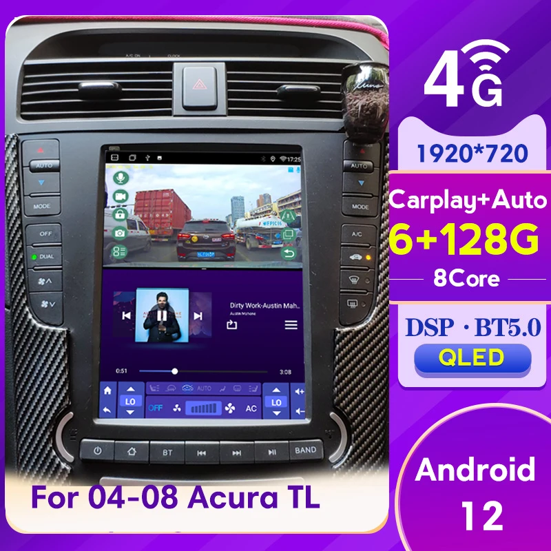 

Android 12.0 Car Radio Stereo For Acura TL 2004 2005 2006 2007 2008 GPS multimedia player Carplay auto 4G drop shipping