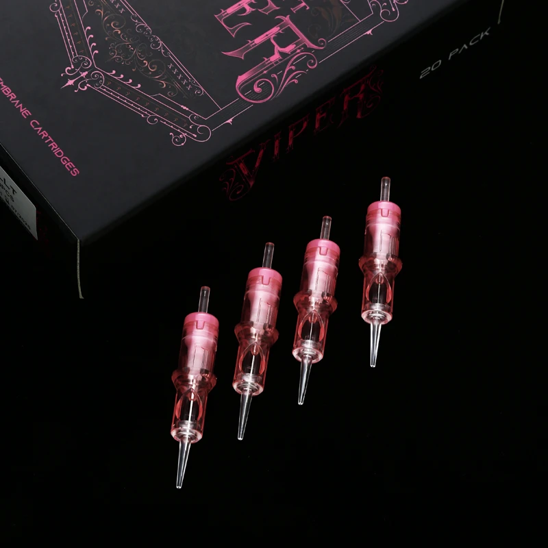20pcs/Box Quality Pink VIPER PMU SMP Sharp Durable Consistent Long Tip  Tattoo Needles Permanent Makeup Cartridge 4