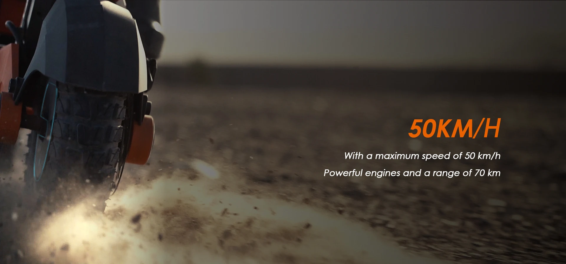 Front view of electric scooter with LED lighting