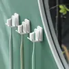 FaSoLa Toothbrush Holder Tooth Cup And Toothbrush Storage Rack, Wall-Mounted, Hole-Free Drilling Bathroom Toilet Toothbrush Rack 2