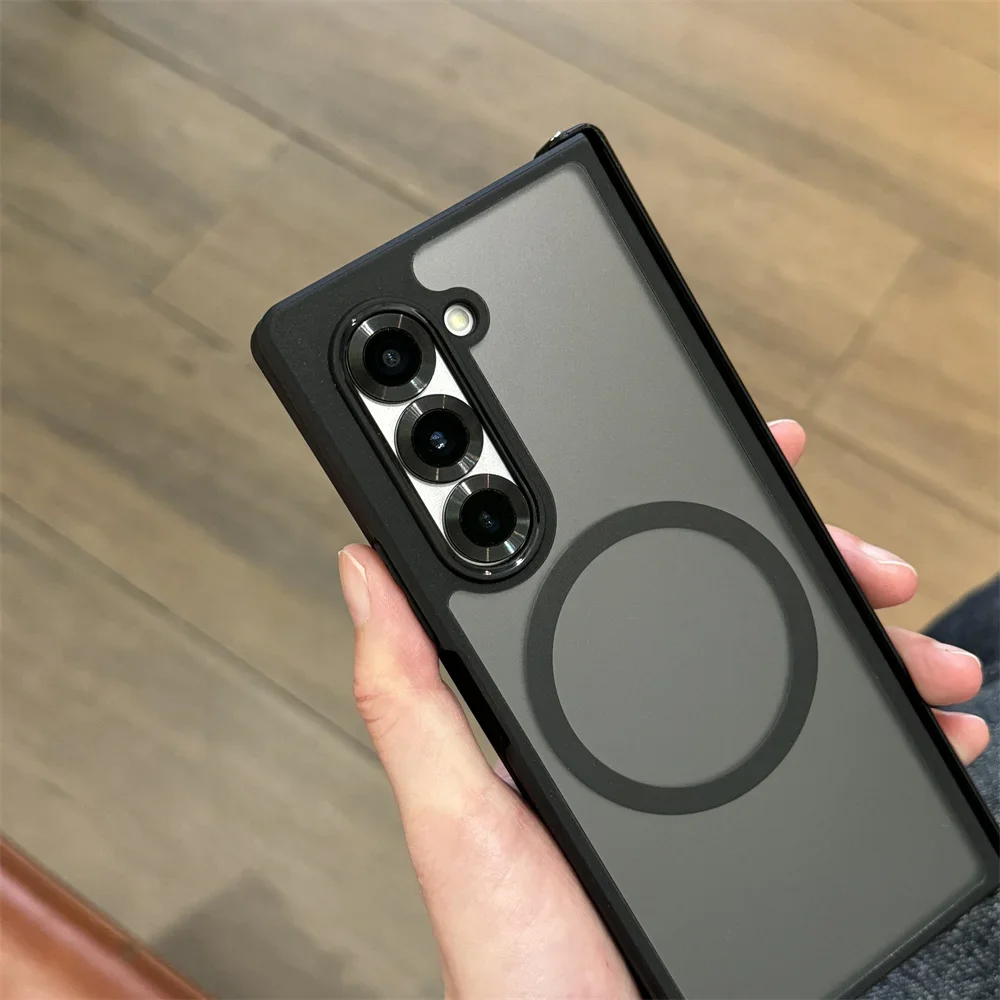 Transparent Magnetic Luxury Armor Case with Wireless Charging