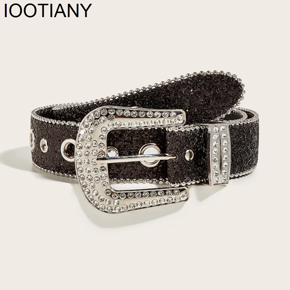 

Women PU Leather Strap for rhinestone Belts New Goth for rhinestone Belts Western Cowboy Y2K Girls Fashion Belt for Jeans Men
