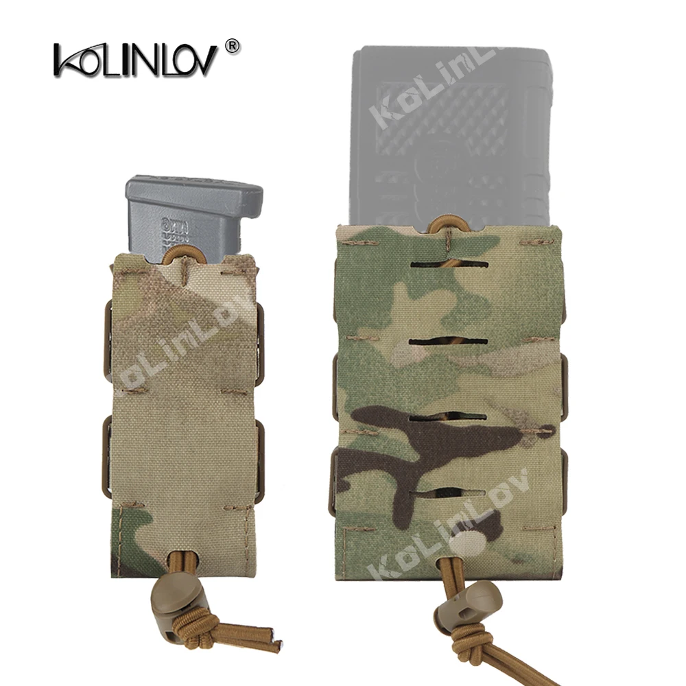 Tactical Magazine Multi Pouch Per 9Mm Pistol Mag 5.56 Ar15 M4 Ak Fucile Da Caccia Airsoft Outdoor Tool Torcia Molle Combo Bag