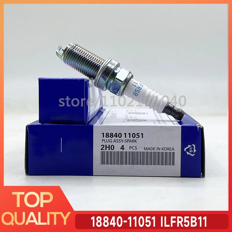 New 4pcs 18840 11051 ILFR5B11 Iridium Spark Plug For Hyundai 1884011051 ...