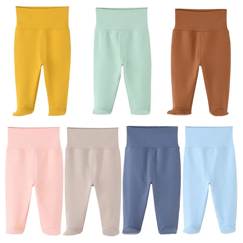 Baby Leggings Footed Pants Spring Autumn Newborn Baby Boy Girl High Waist Infant Toddler Trousers Kids Clothing baby trousers