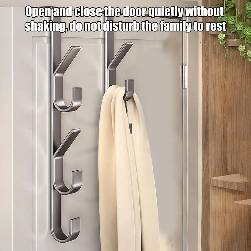 Storage Hook Door Hook Back Of Door Hooks Sturdy Carbon Steel Multifunctional Clothes Hanger Space Saving Vertical Design Storage