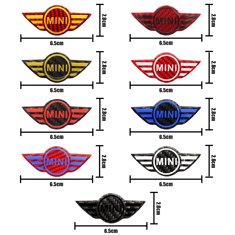1개 미니 쿠퍼 원 S JCW 컨트리맨 R50 R52 R53 R55 R56 F54 F55 F56 F60용 자동차 스타일링 스티어링 휠 엠블럼 배지 스티커