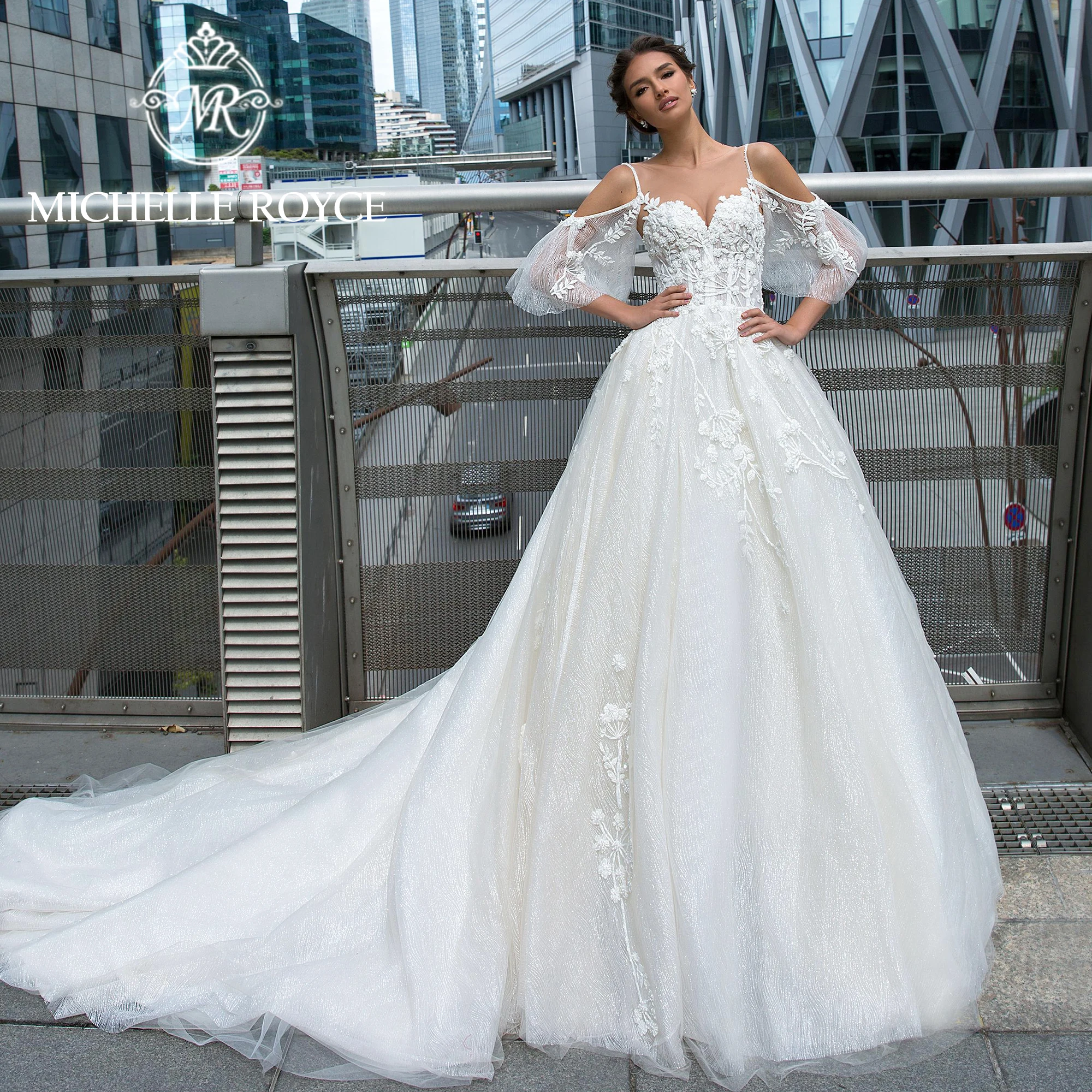 

Michelle Royce Luxury Wedding Dresses For Women 2024 Bride Sweetheart Shining Beading Wedding Gown Vestidos Elegantes Para Mujer