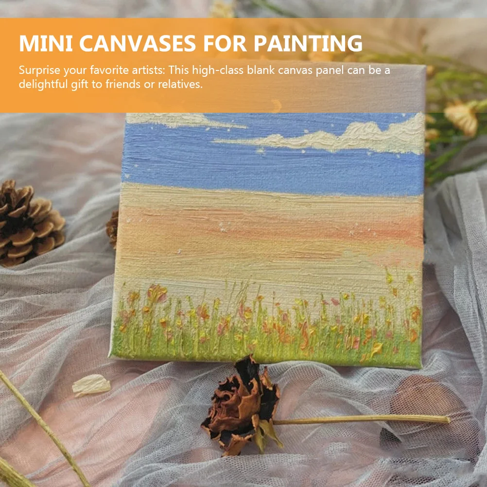 2 Sets Mini Oil Painting Board Canvas Easel Multi Function Painting Canvas Decorative Easel Mini