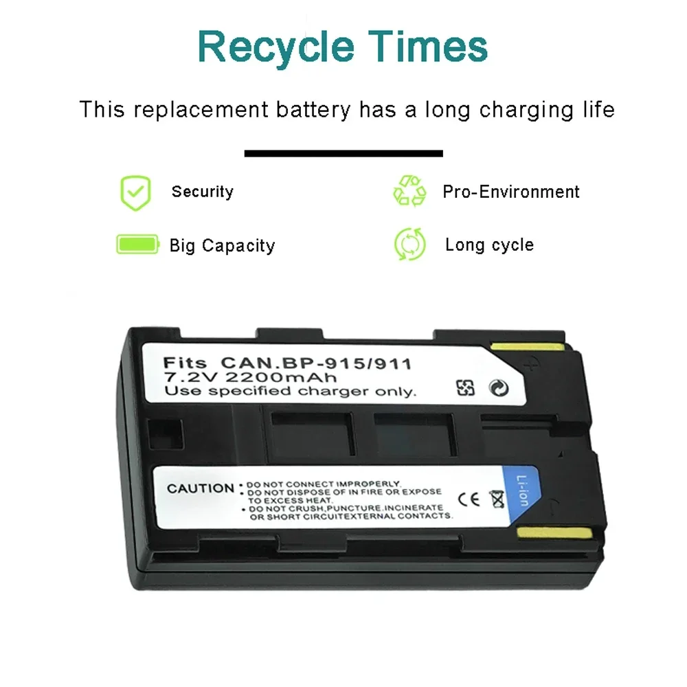 BTBAI Camcorder Battery For BP-911 BP911 BP-911K BP-914 BP-915 BP-924 BP