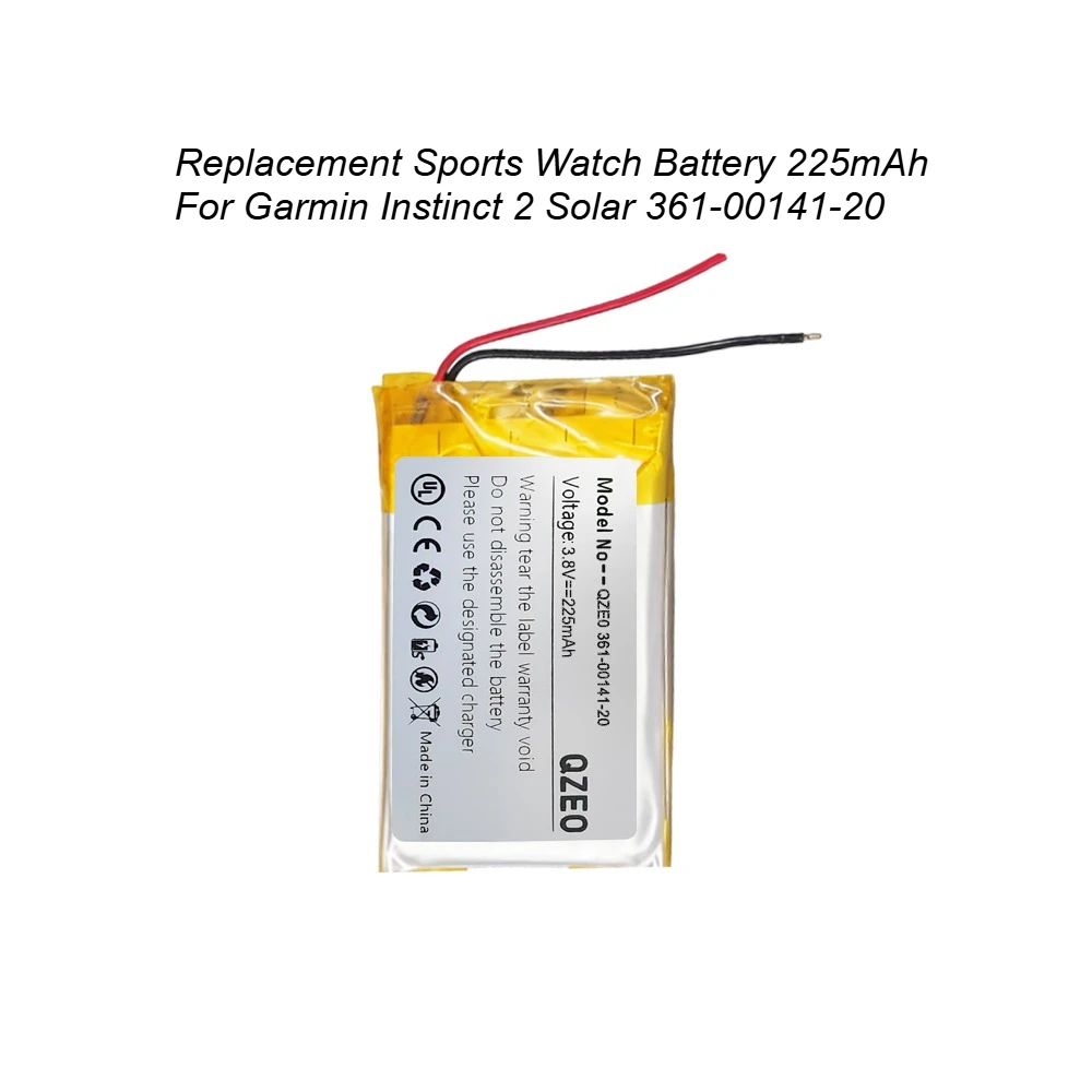 Replacement Sports Watch Battery For Garmin Instinct 2S Solar