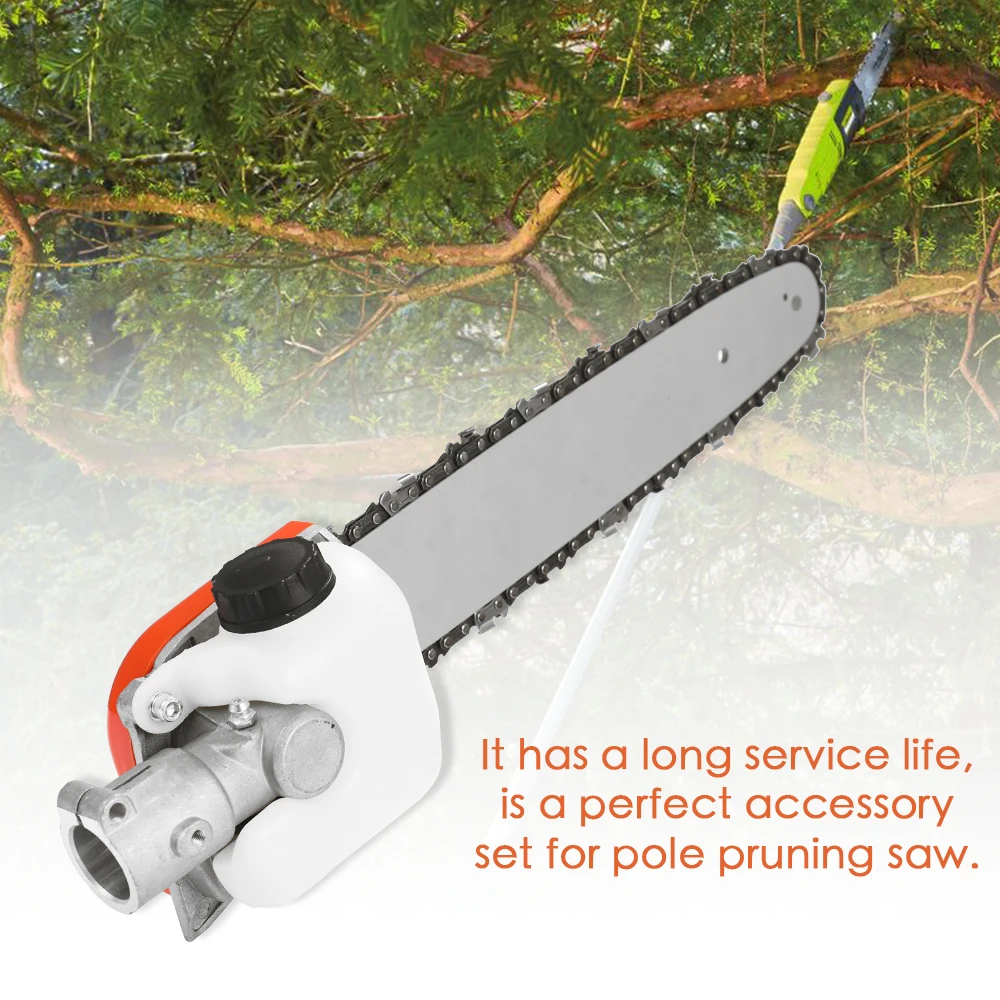 Square Chainsaw Gear Gearbox + Guide Plate + Chain Set for Stihl HT KM 73-130 Series Pole Saw Trimmer Connector Pole Pruning Saw 6