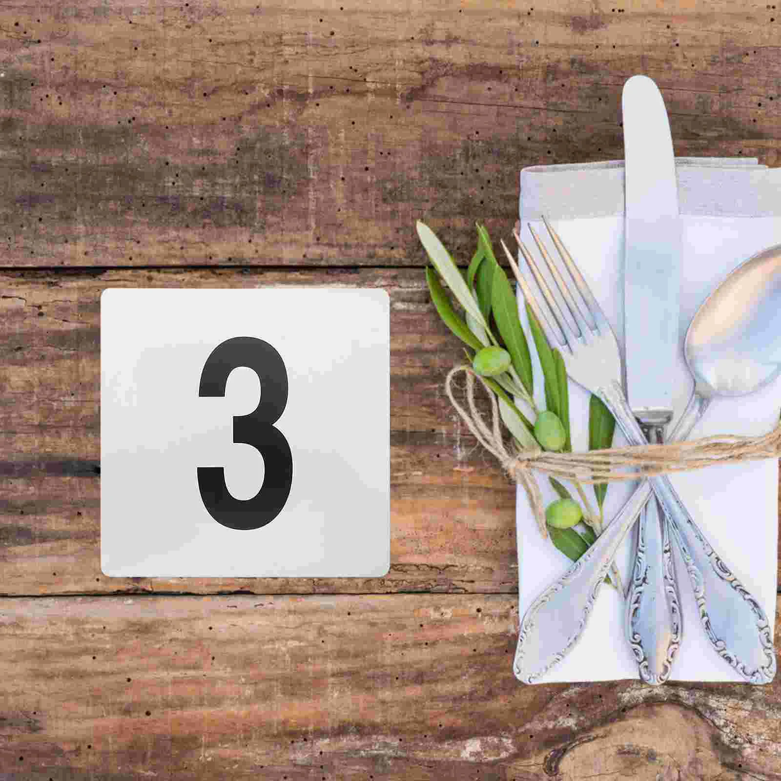 50 Pcs Double Sided Table Numbers Plastic Number Tags Restaurant Table Numbers Wedding Cards Party Supplies Place Cards