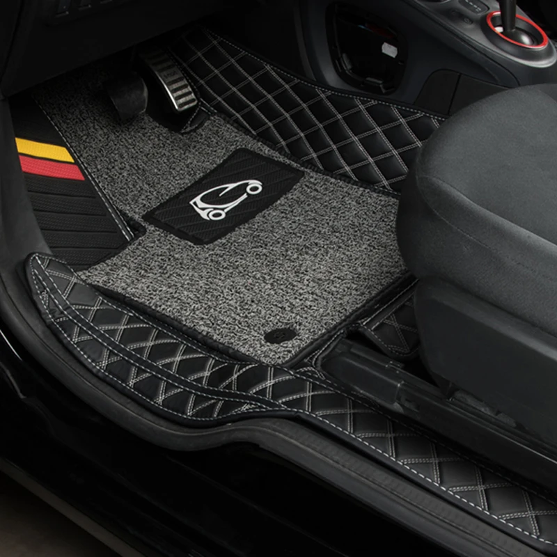 

Car Fully Enclosed Leather Single-Layer Foot Pad Non-Slip For Mercedes Smart 453 Forfour Car Accessories Interior Modification
